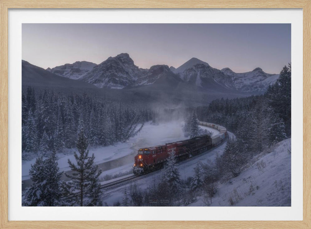 De trein in de sneeuw. | Poster