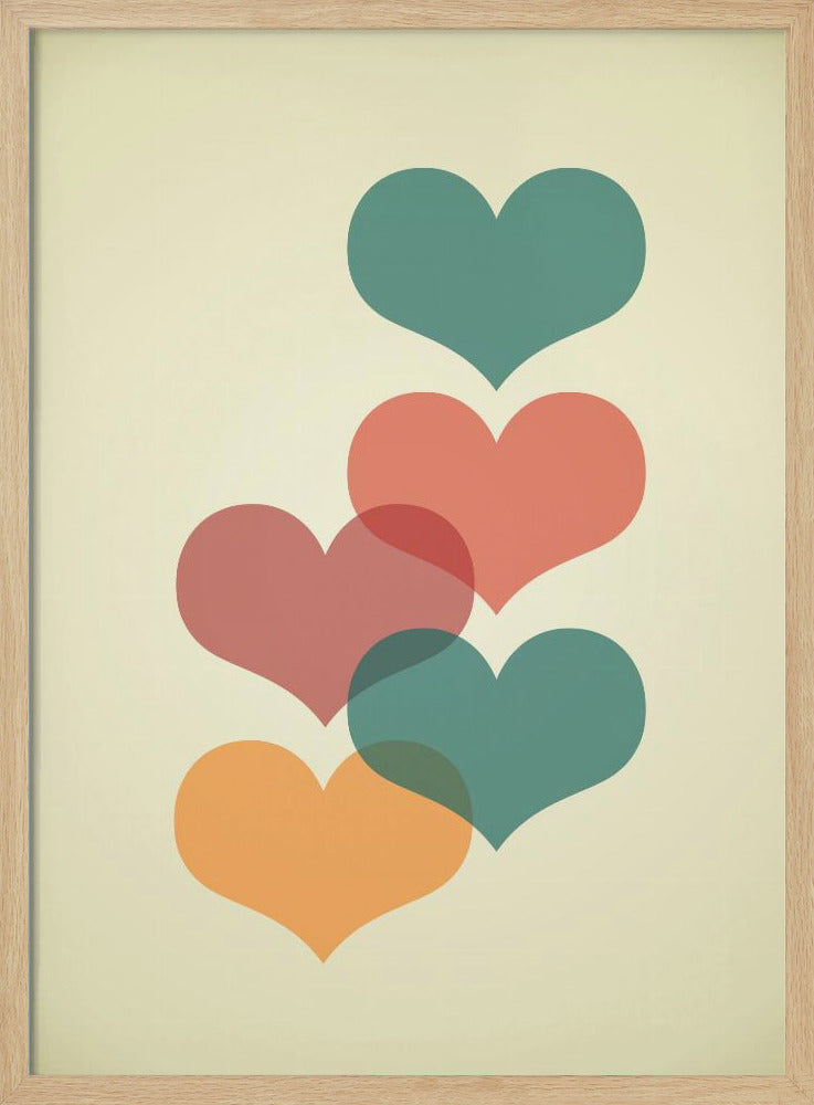 Mid century hearts I | Poster
