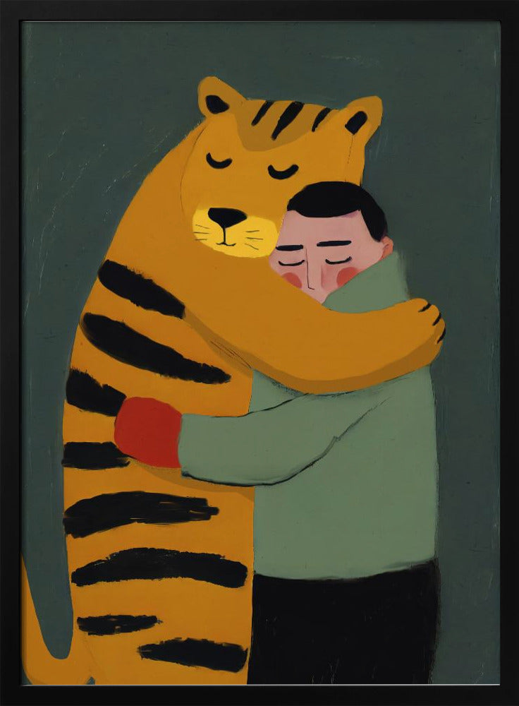 De zachte knuffel van de tijger | Poster
