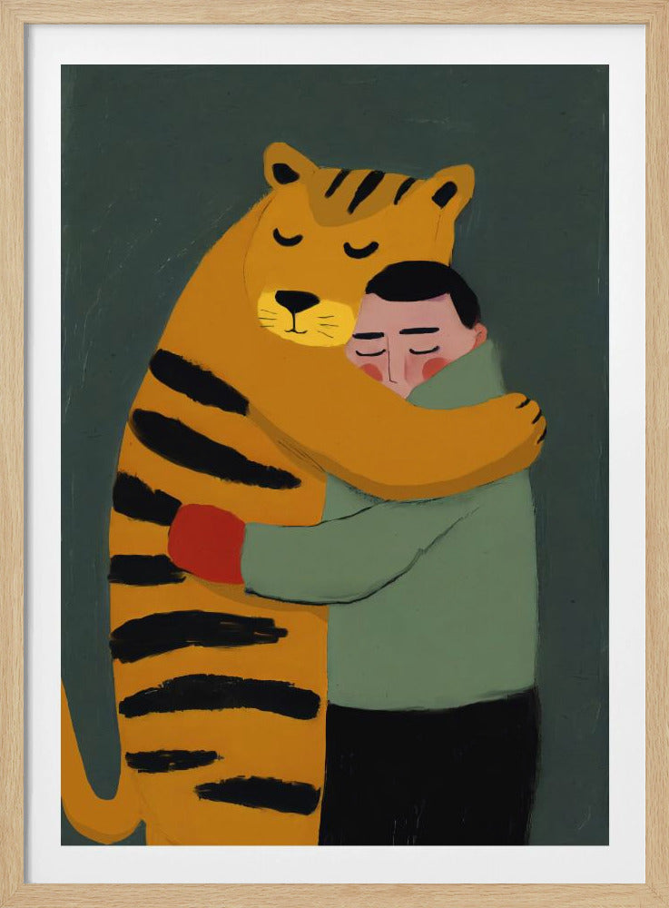 De zachte knuffel van de tijger | Poster