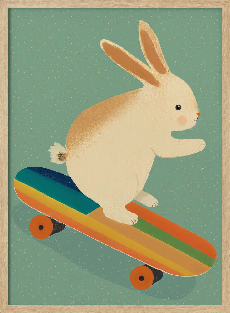 Skateboarding Bunny | Poster