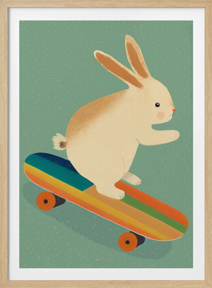 Skateboarding Bunny | Poster