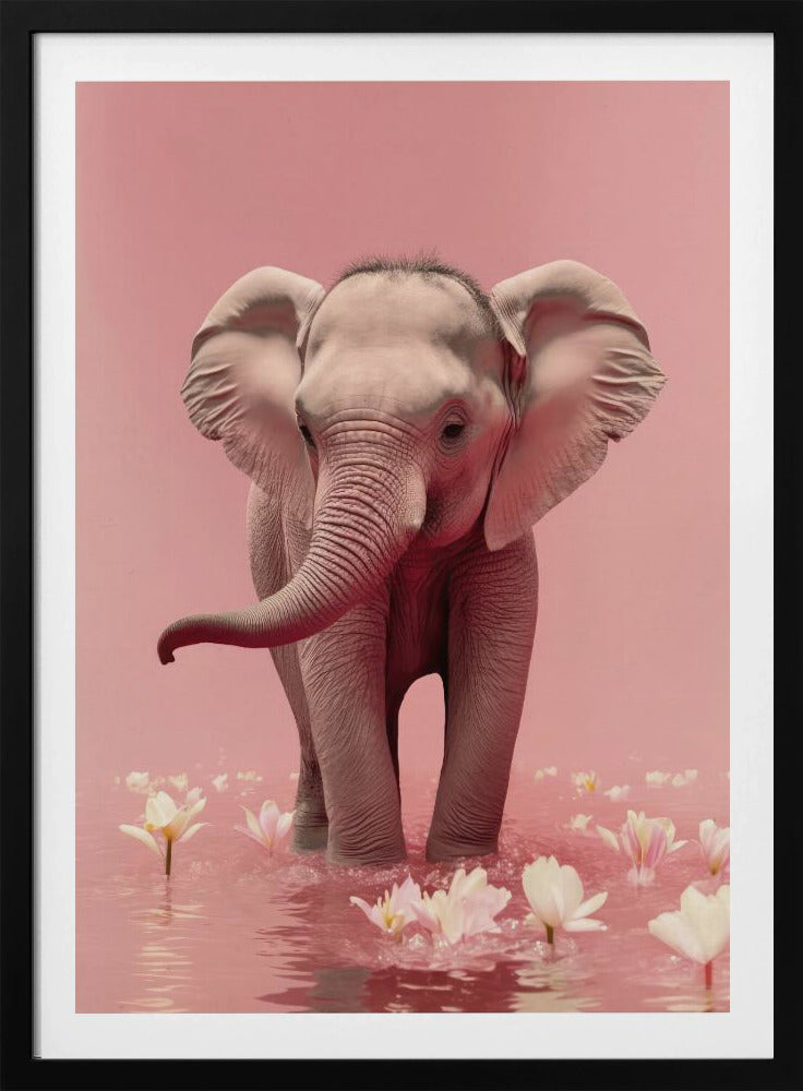 Olifant in bloesem | Poster
