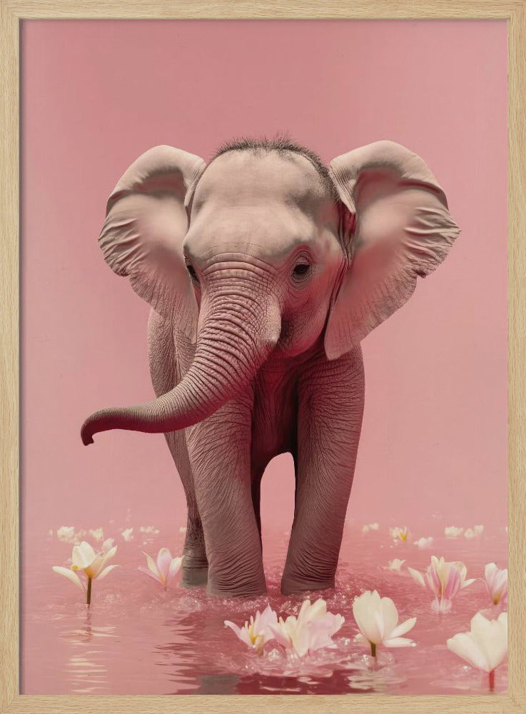 Olifant in bloesem | Poster