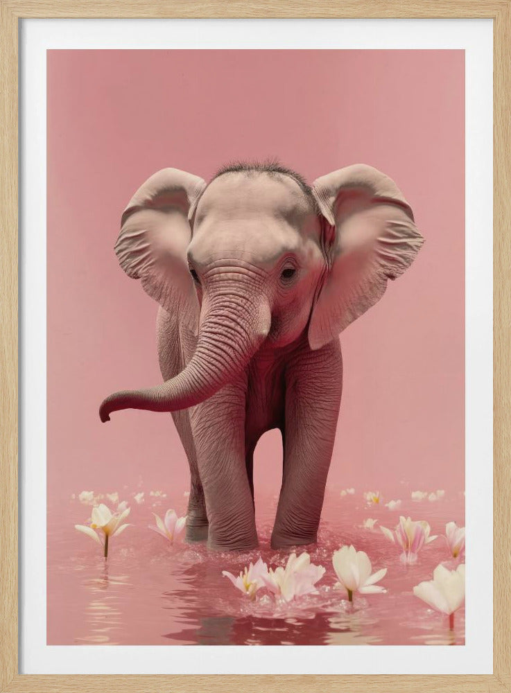 Olifant in bloesem | Poster