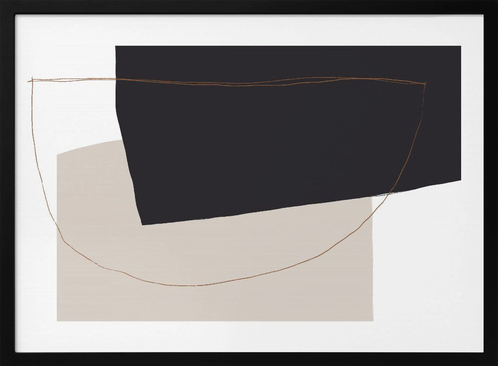 Gebogen abstracte harmonie | Poster