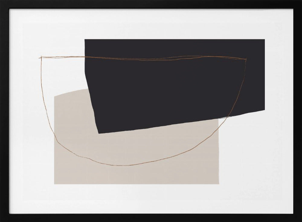 Gebogen abstracte harmonie | Poster