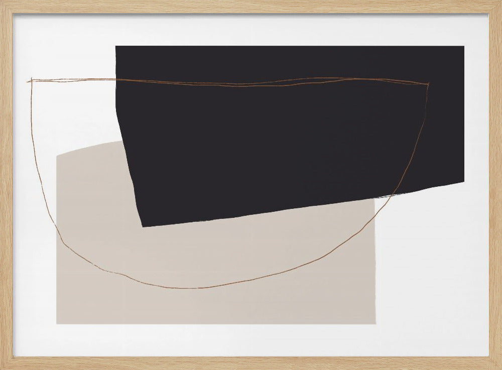 Gebogen abstracte harmonie | Poster