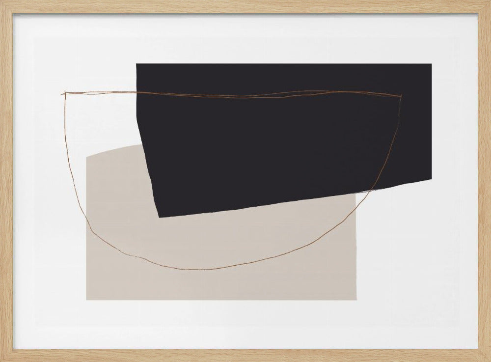 Gebogen abstracte harmonie | Poster