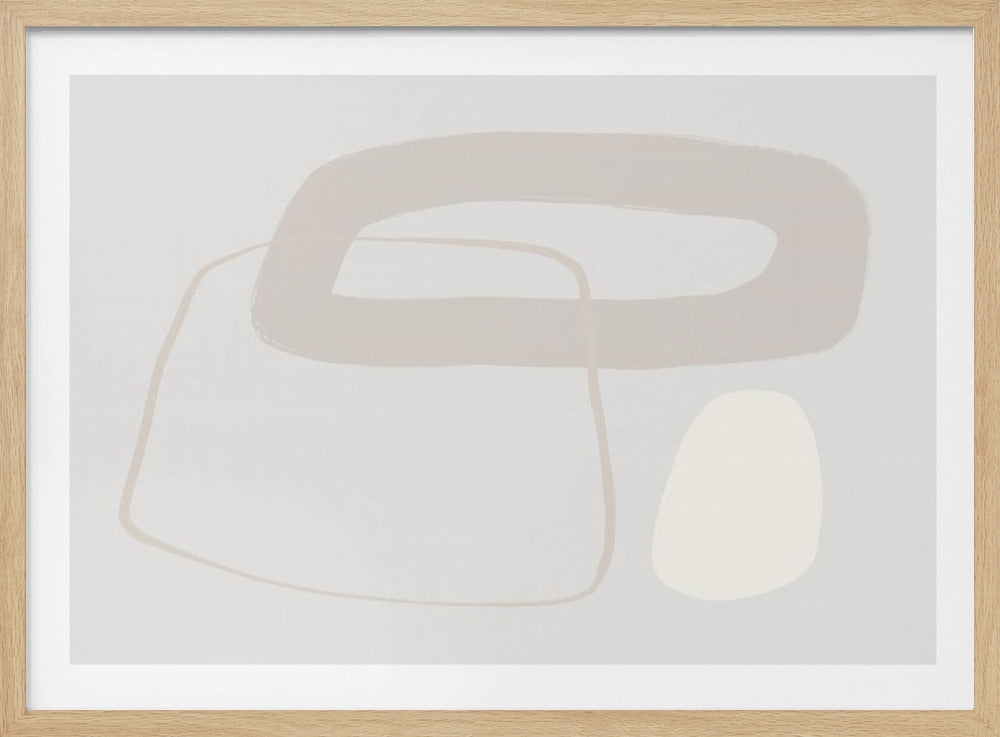Zachte geometrische vormen en gedempte neutrale tinten | Poster