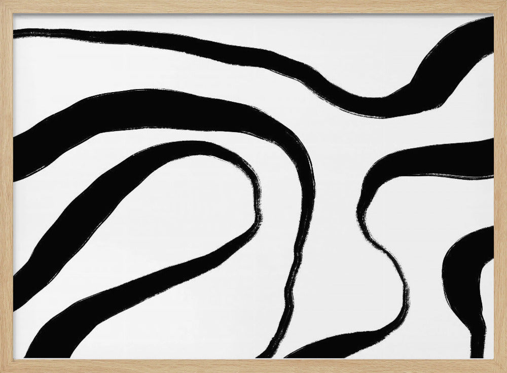 Vloeiende zebra-achtige strepen | Poster