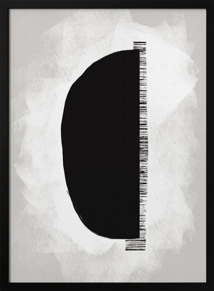 Zwarte vorm tegen een getextureerde witte achtergrond | Poster