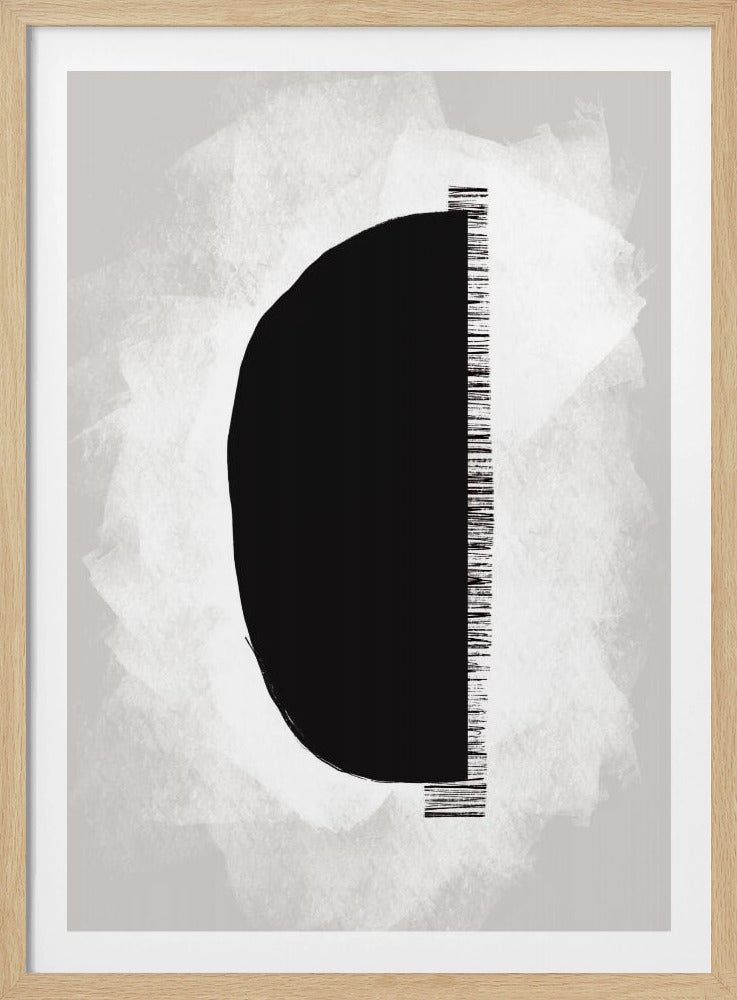 Zwarte vorm tegen een getextureerde witte achtergrond | Poster
