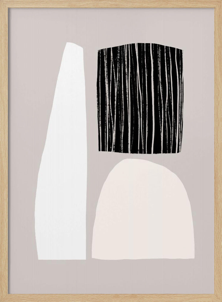 Geometrische vormen in neutrale tinten | Poster