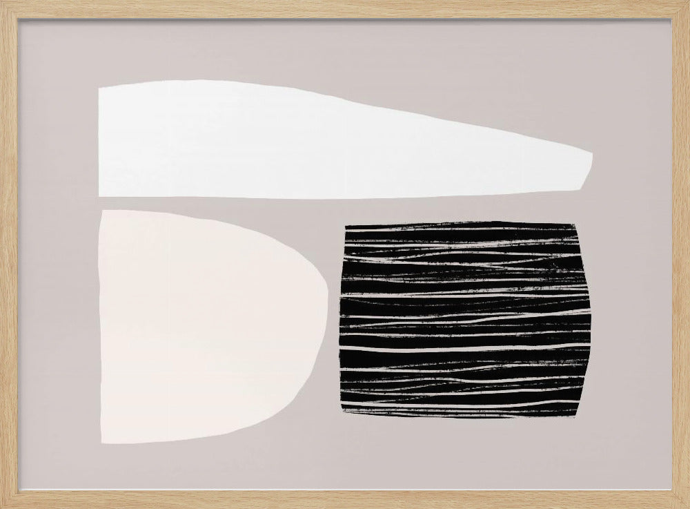 Geometrische vormen in neutrale tinten | Poster