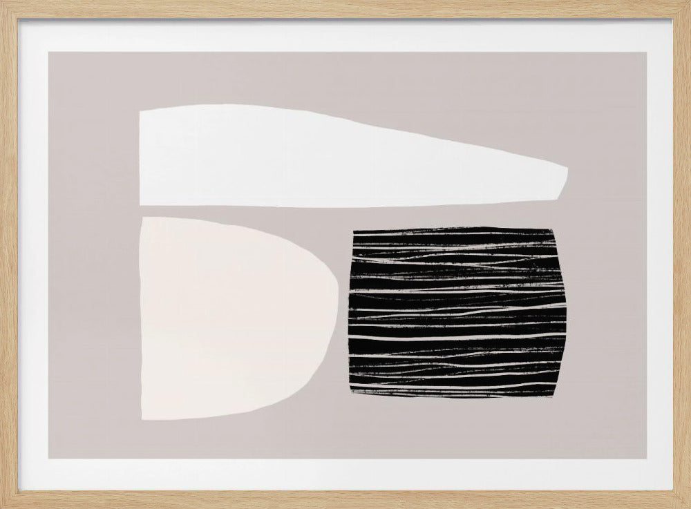 Geometrische vormen in neutrale tinten | Poster