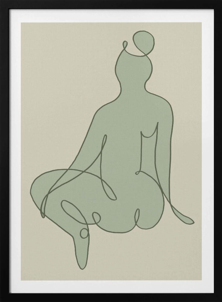 Zittend Groen | Poster