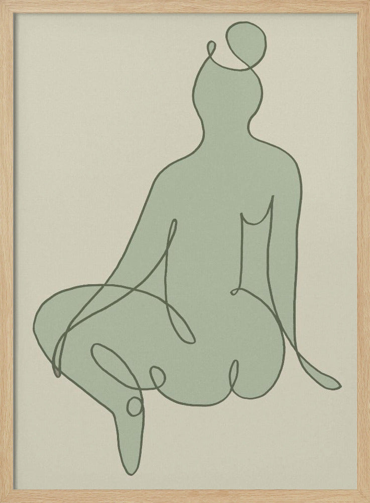 Zittend Groen | Poster