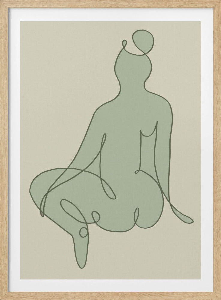 Zittend Groen | Poster