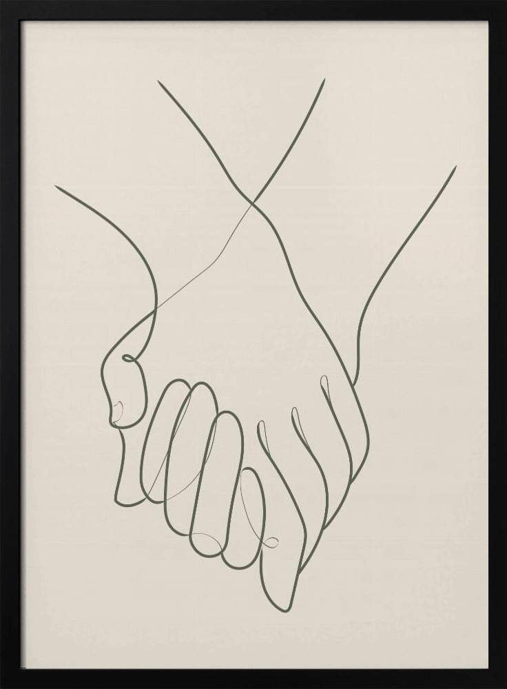 Holding Hands Green | Poster