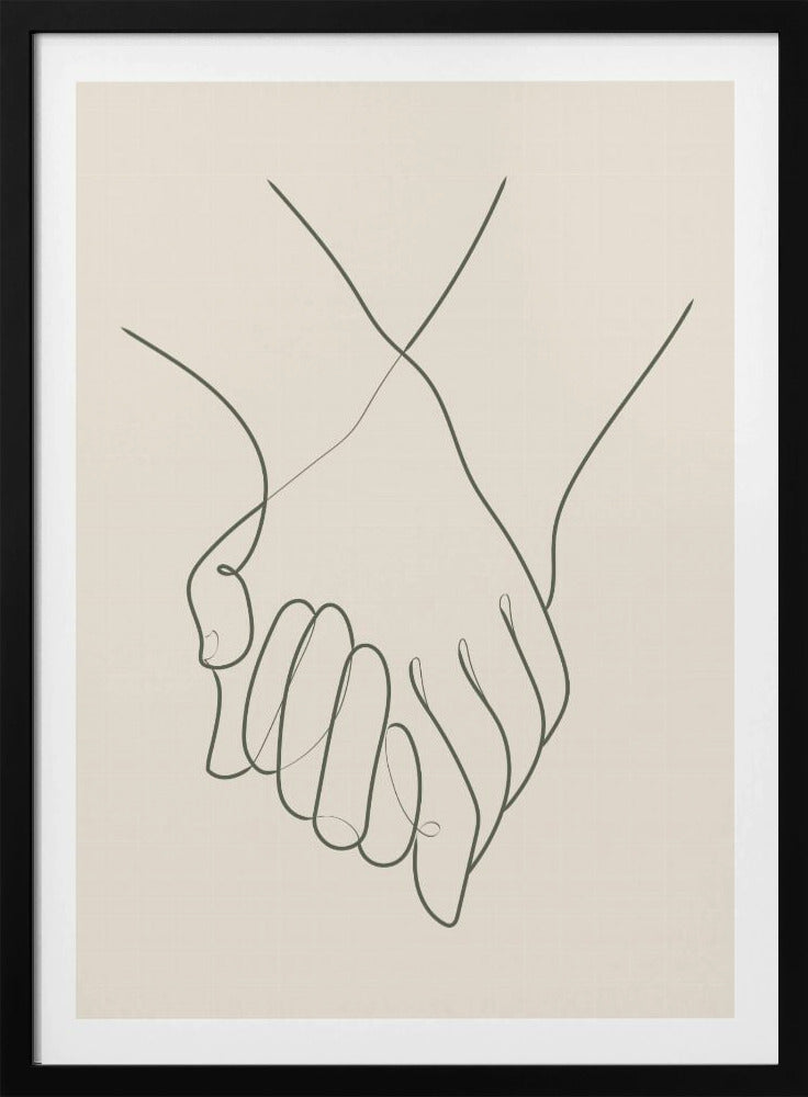 Holding Hands Green | Poster