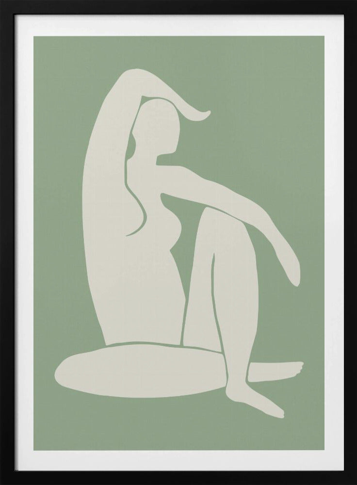 Figuur Matisse Stijl Groen | Poster