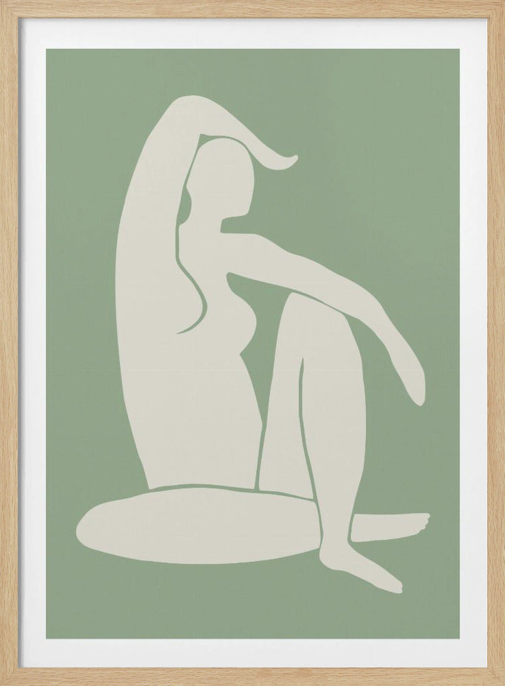 Figuur Matisse Stijl Groen | Poster