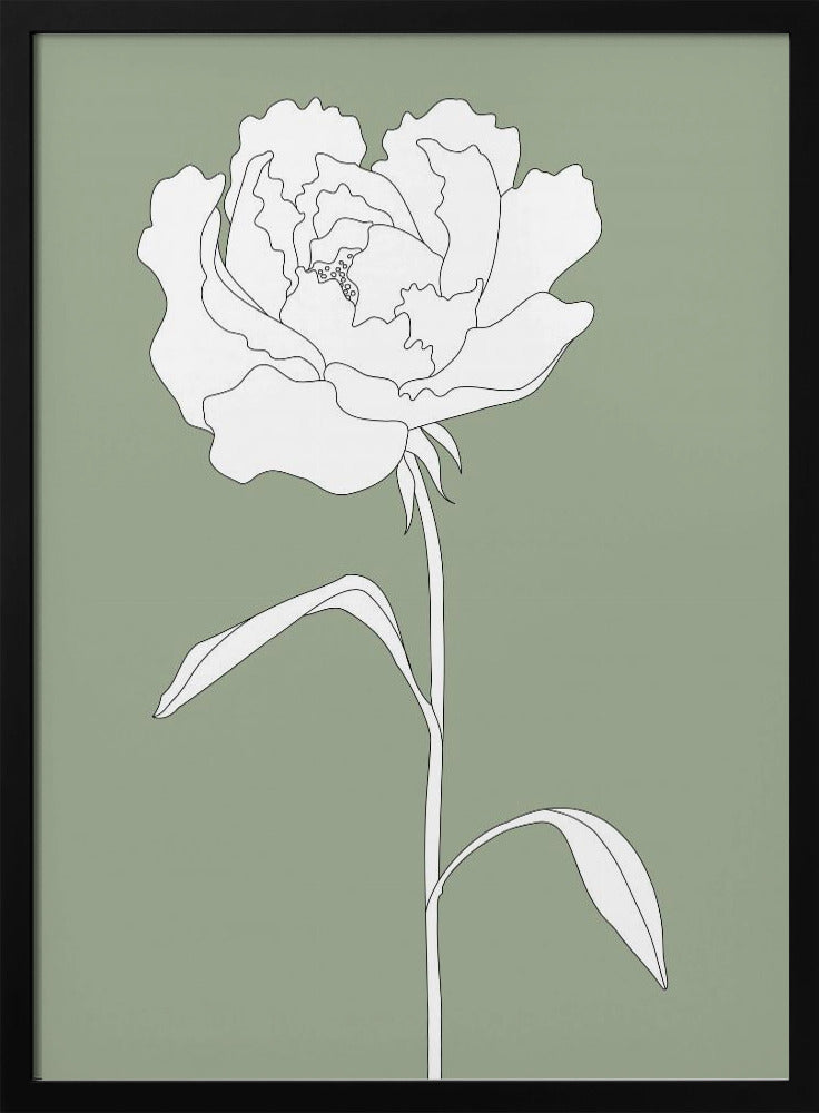Roos in het groen | Poster
