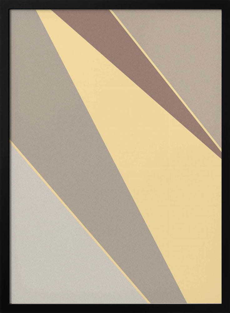 Abstracte vormen geel | Poster