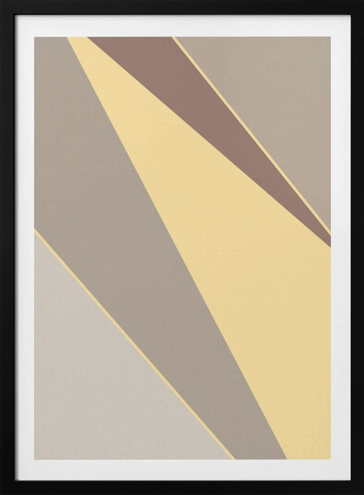 Abstracte vormen geel | Poster