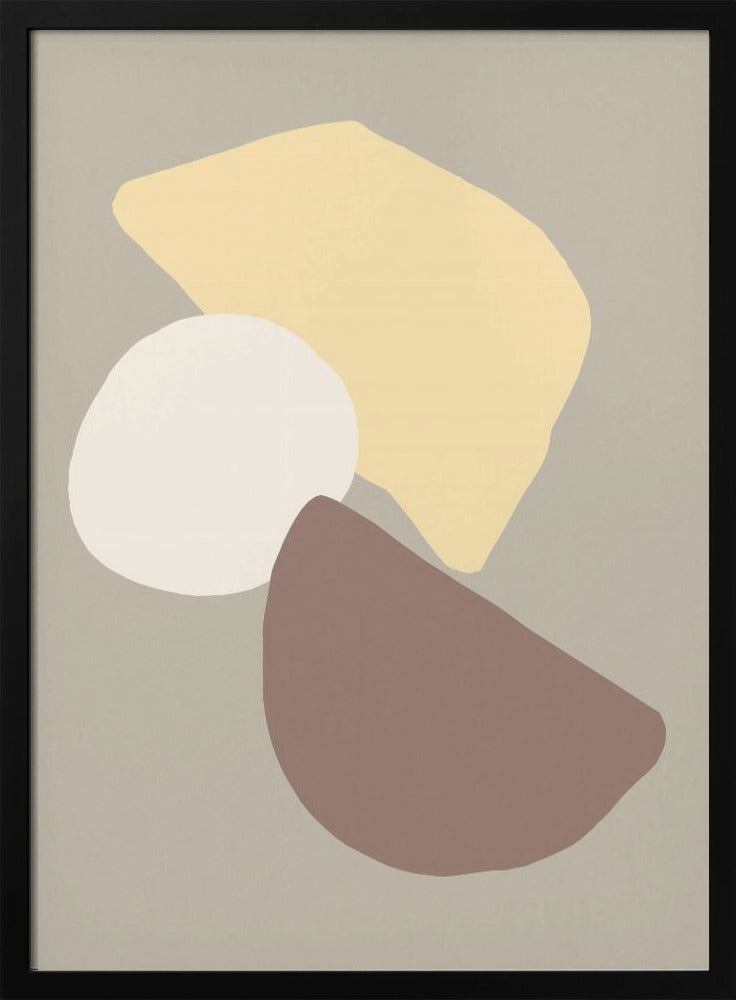 Geometrische velden geel | Poster