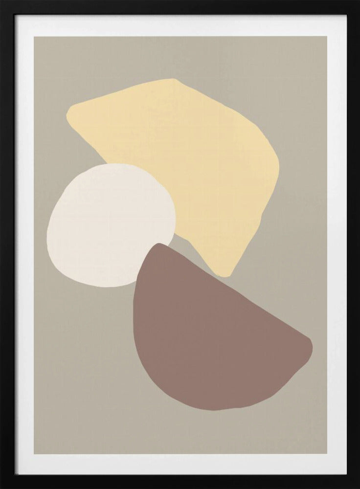 Geometrische velden geel | Poster