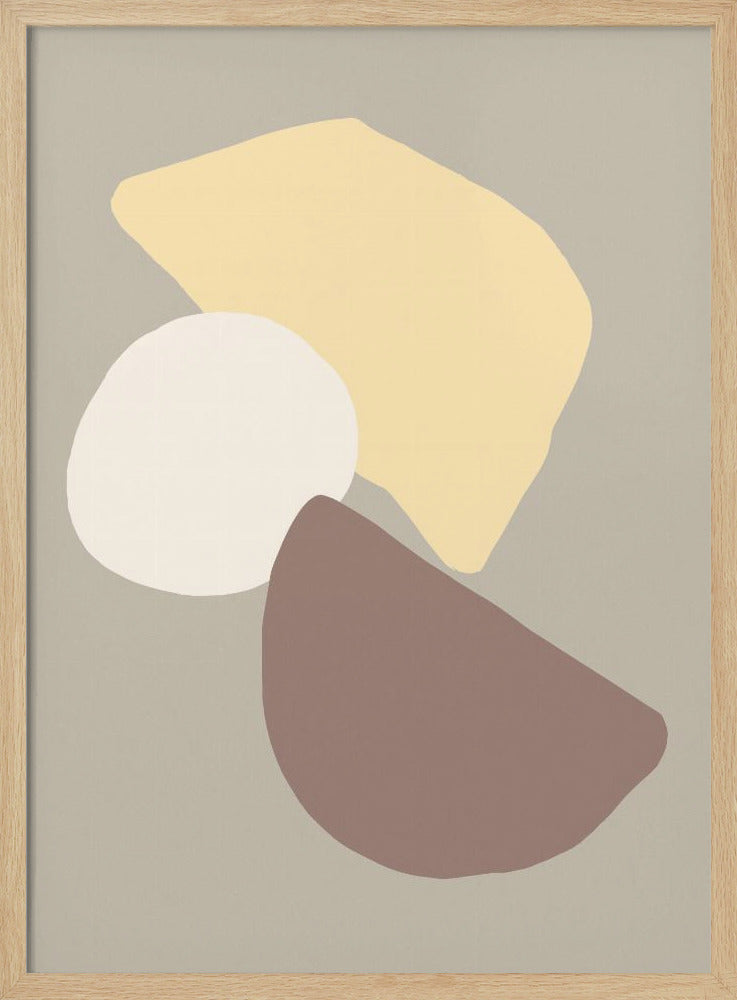 Geometrische velden geel | Poster