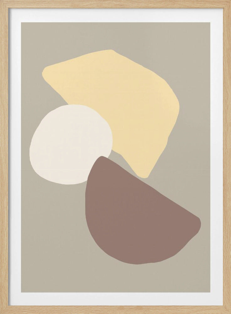 Geometrische velden geel | Poster