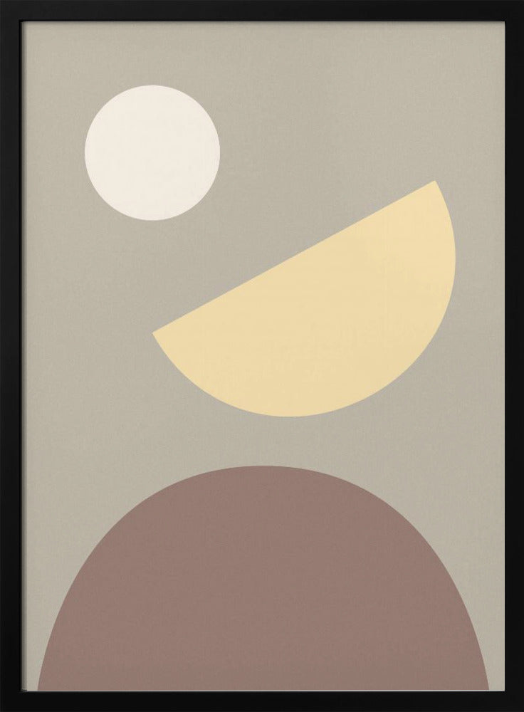 Bogen Geel en Grijs | Poster