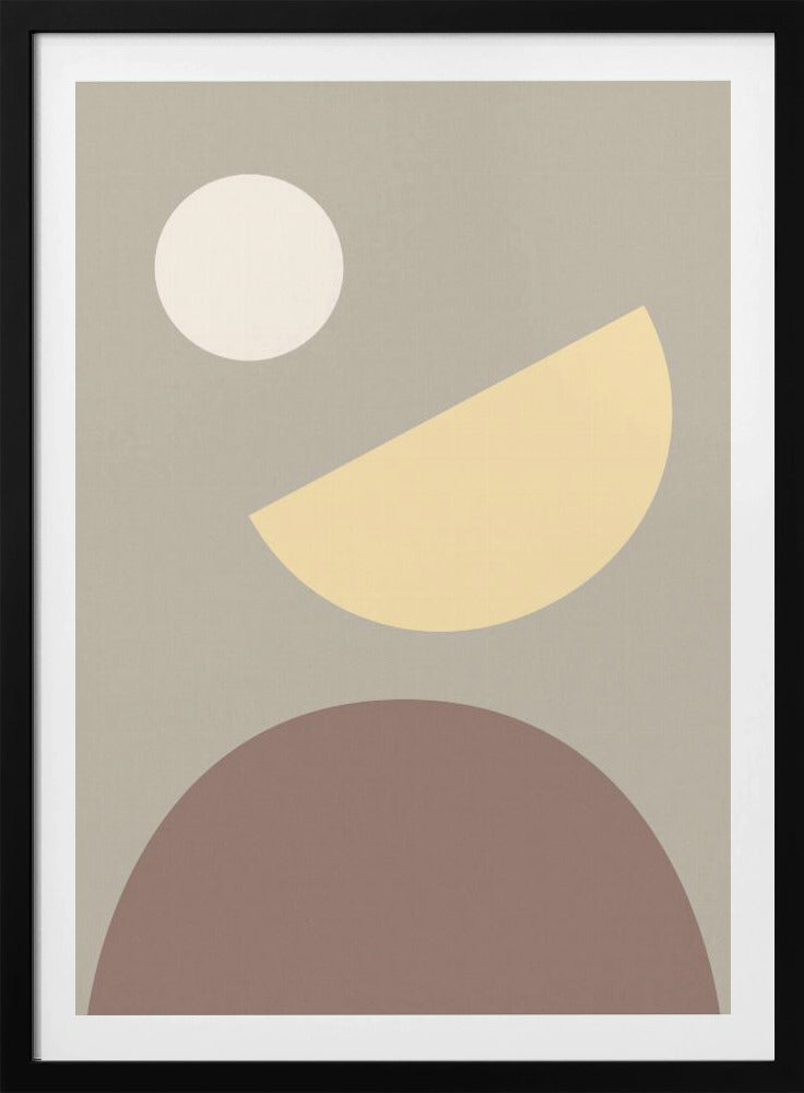 Bogen Geel en Grijs | Poster