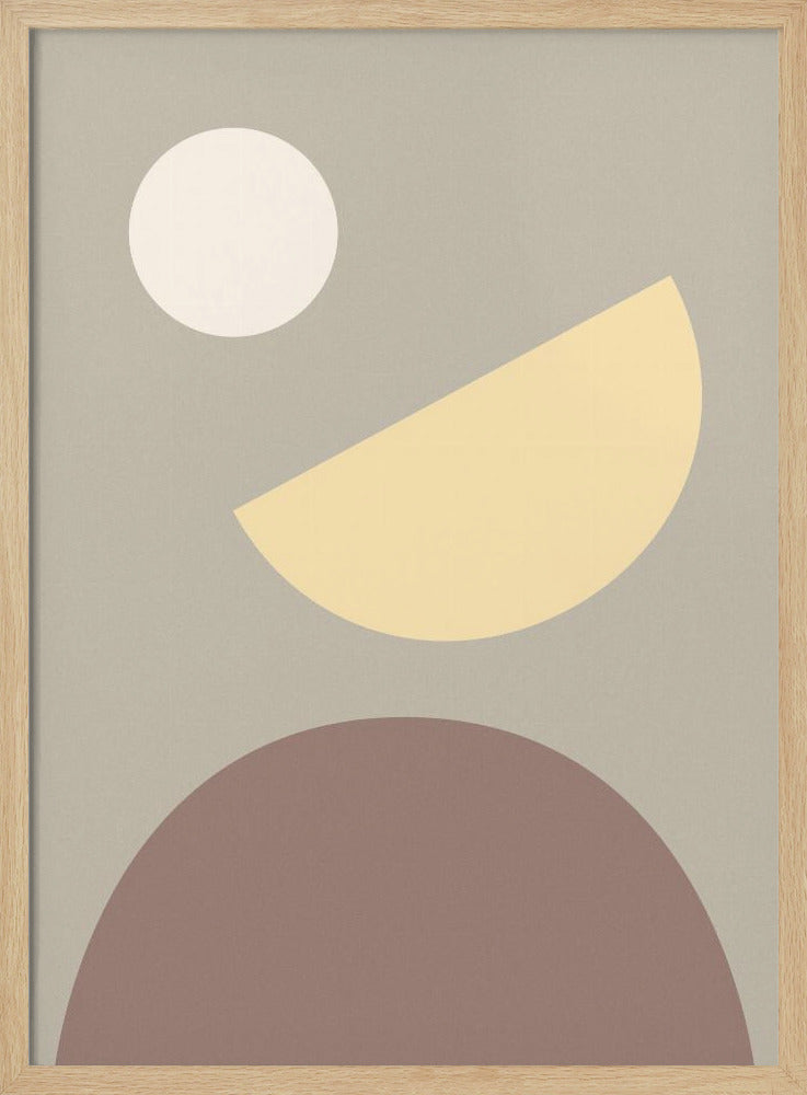 Bogen Geel en Grijs | Poster