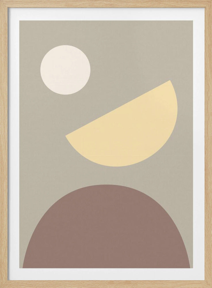 Bogen Geel en Grijs | Poster