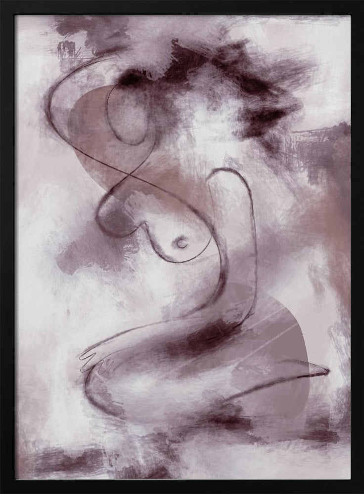 VROUW FIGURATIEF ABSTRACT SCHILDERIJ PAARS | Poster