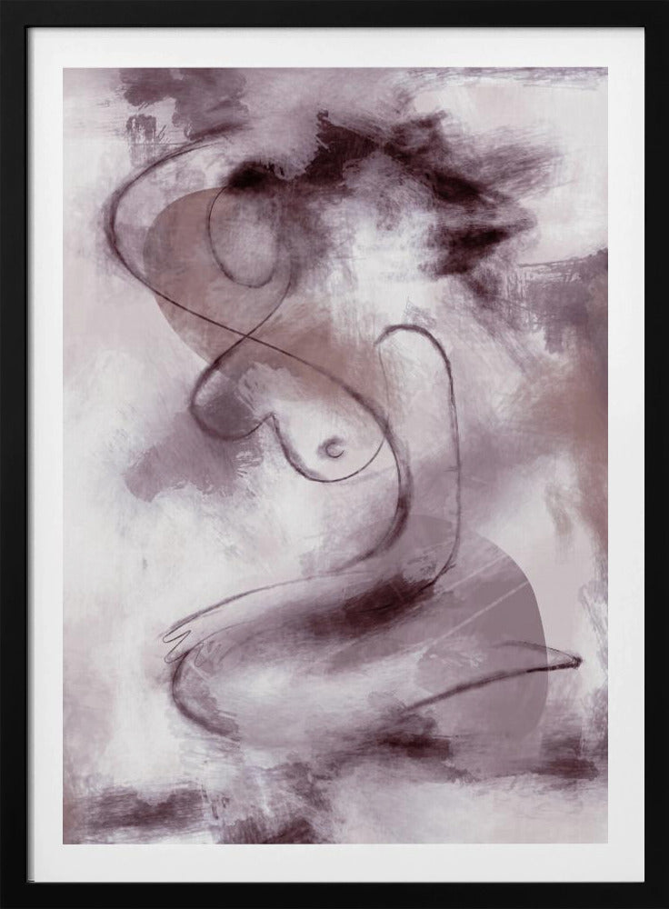 VROUW FIGURATIEF ABSTRACT SCHILDERIJ PAARS | Poster
