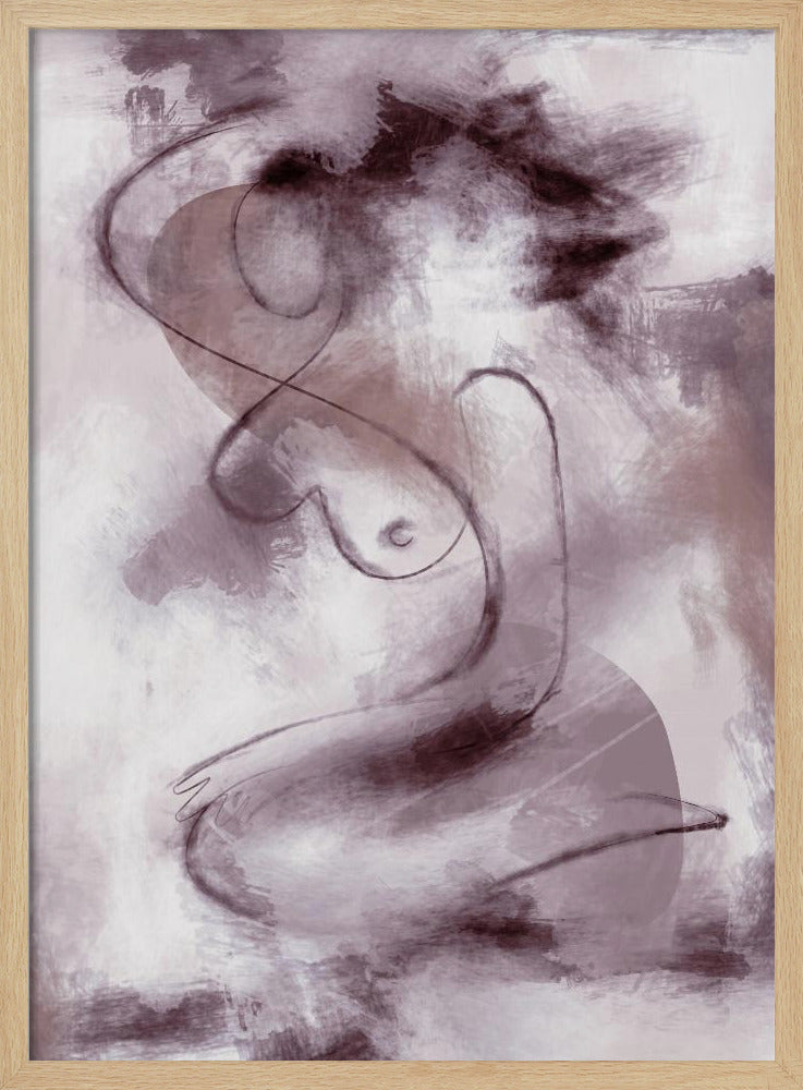 VROUW FIGURATIEF ABSTRACT SCHILDERIJ PAARS | Poster