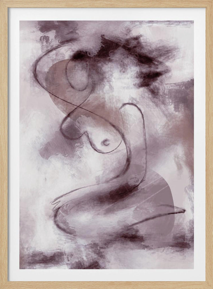 VROUW FIGURATIEF ABSTRACT SCHILDERIJ PAARS | Poster