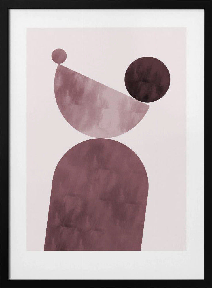 Geometrische vormen paars | Poster