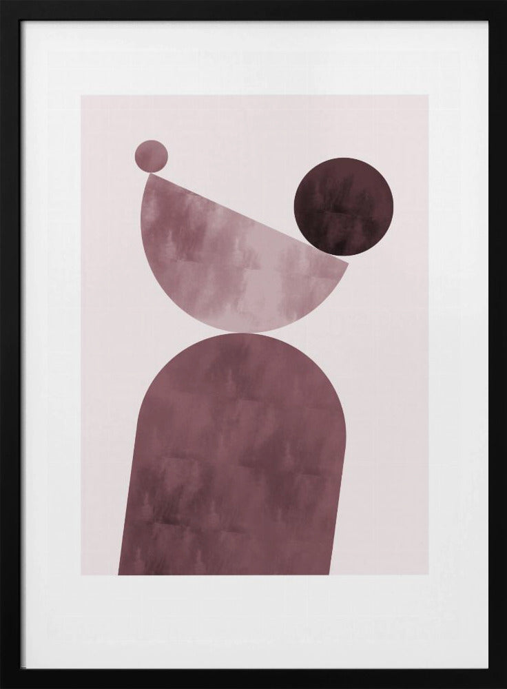 Geometrische vormen paars | Poster
