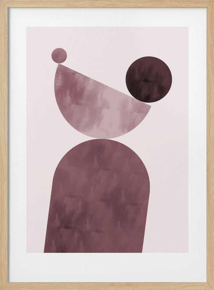 Geometrische vormen paars | Poster