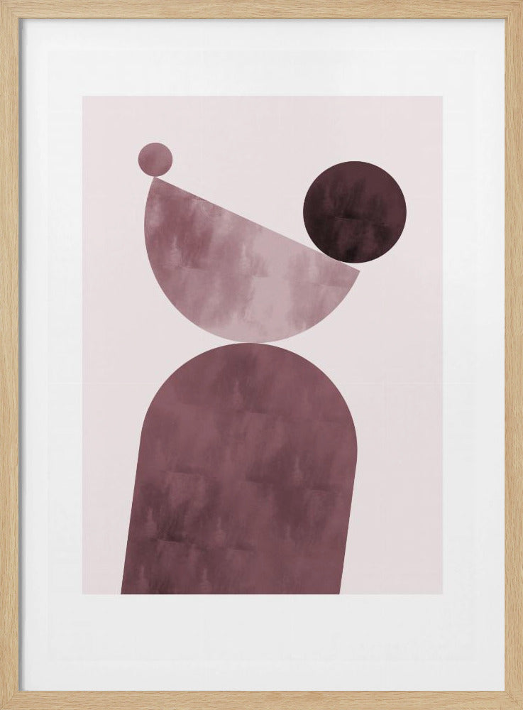 Geometrische vormen paars | Poster