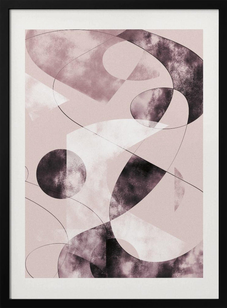 Vormen verbrijzelen rood | Poster