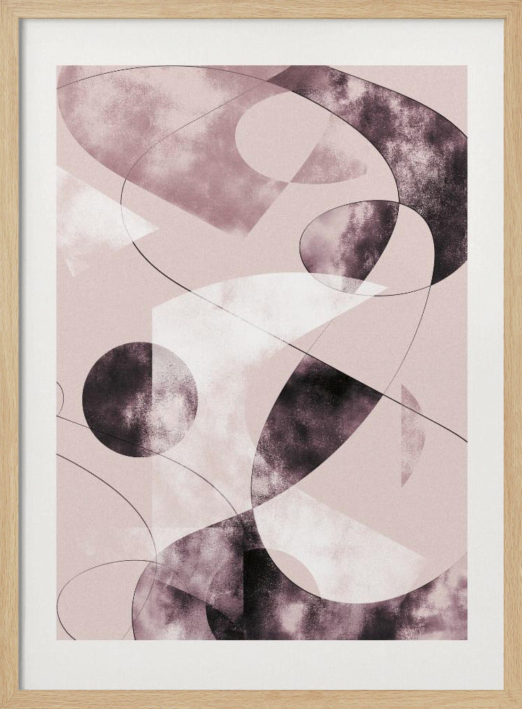 Vormen verbrijzelen rood | Poster