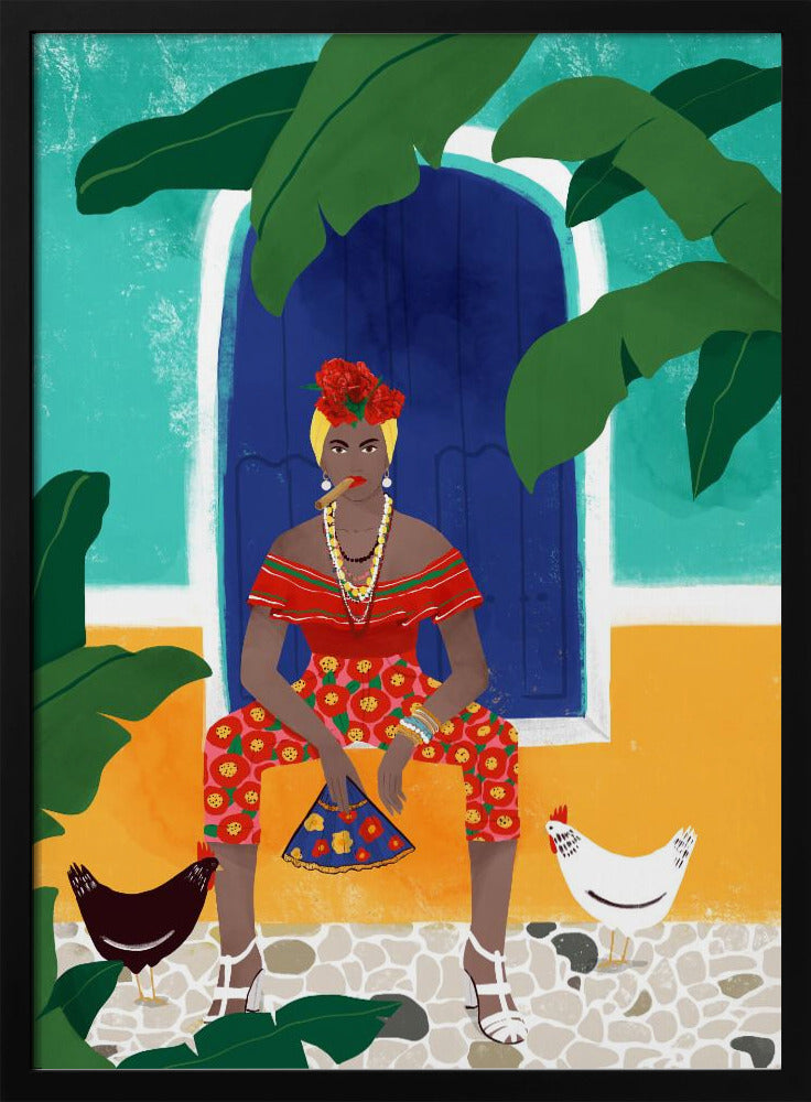 Vrouw aan de sigaar | Poster