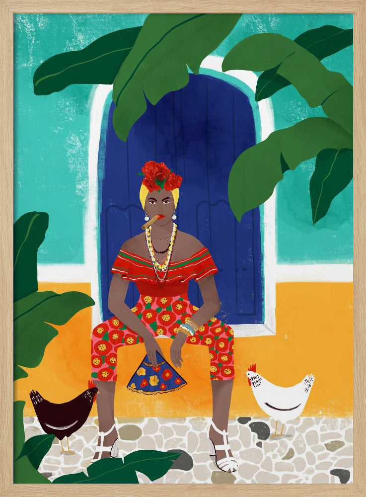 Vrouw aan de sigaar | Poster